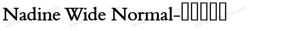 Nadine Wide Normal字体转换